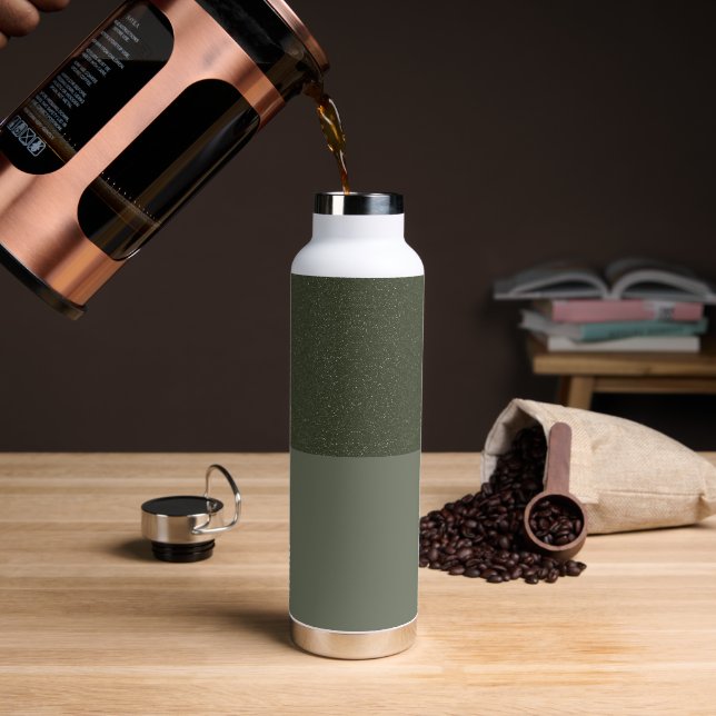 Custom Moss Green Noise Effect Flasche (Kaffee)