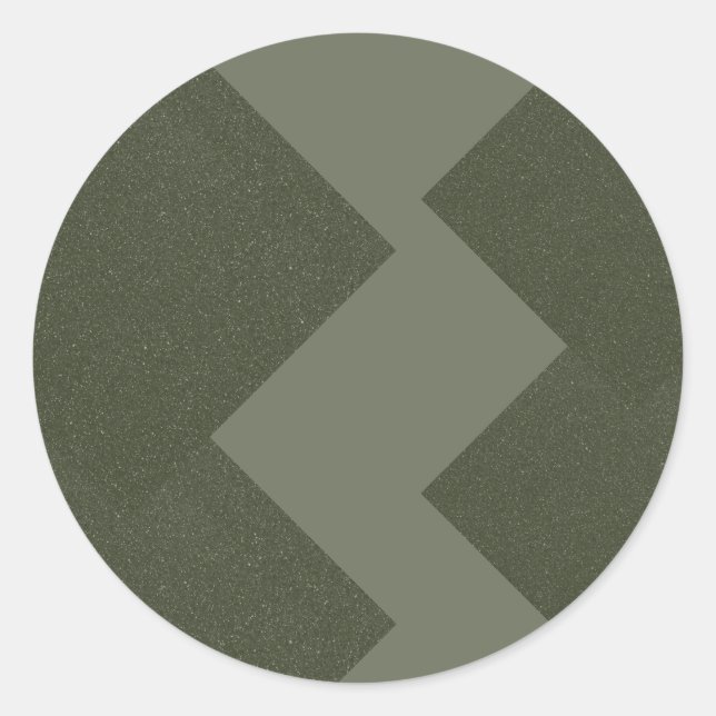Custom Moss Green Round Aufkleber (Vorderseite)
