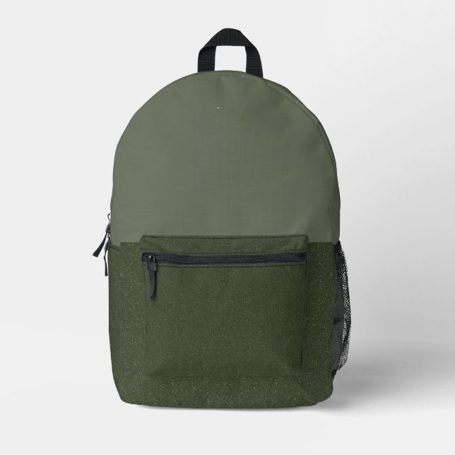 Custom Moss Green Split Backpack - Bulk Friendly Bedruckter Rucksack (Vorderseite)
