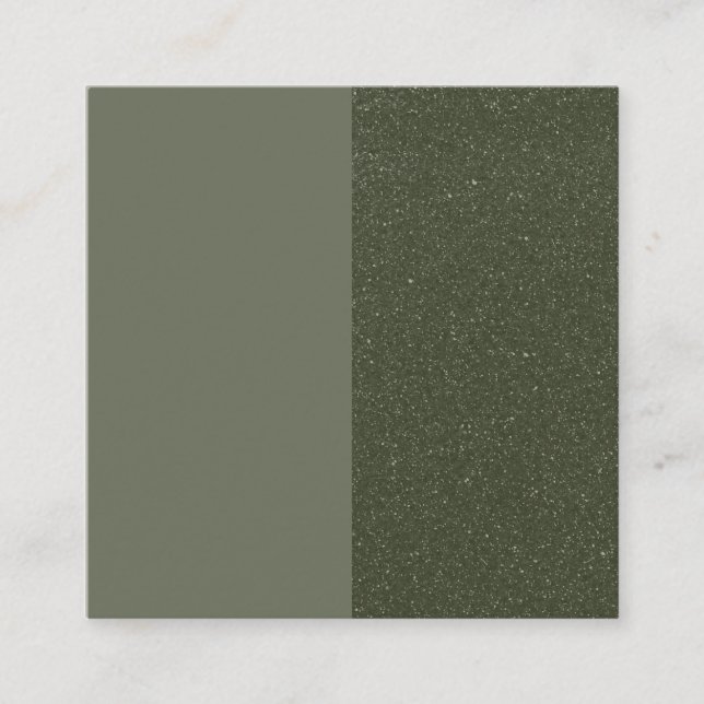Custom Moss Green Split Flat Loyalty Card Treuekarte (Vorderseite)