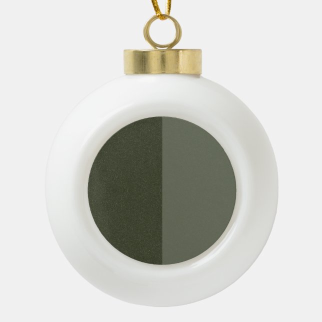 Custom Moss Green Split Ornament (Vorderseite)