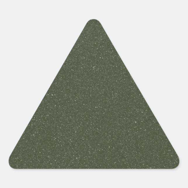 Custom Moss Green Texture Triangle Aufkleber (Vorderseite)
