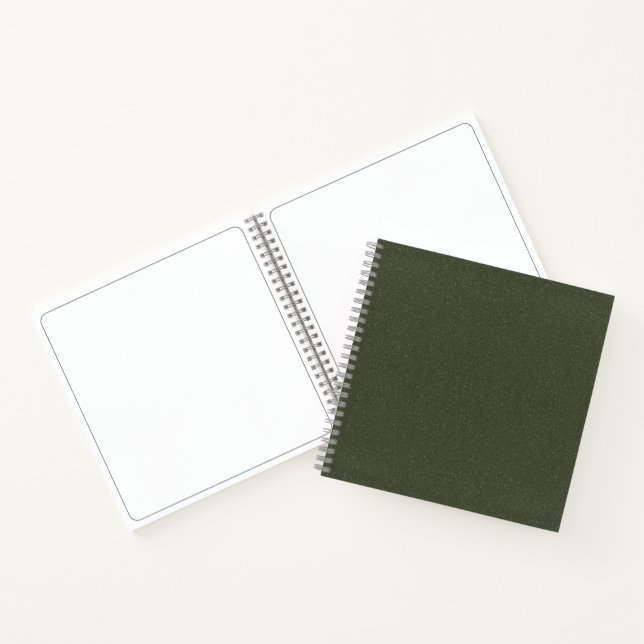 Custom Moss Green Textured Sketchbook Notizbuch (Innenseite)