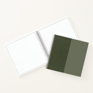 Custom Moss Green Zweitone Textured Sketchbook Notizbuch