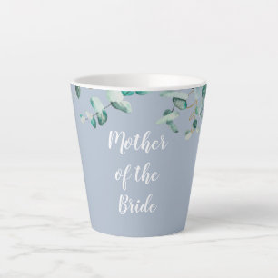Custom Mother of Bride Groom Dusty Blue Eucalytpus Milchtasse