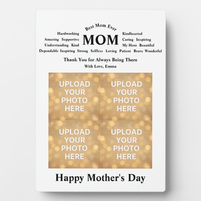 Custom Mother’s Day Fotoplatte (Vorderseite)