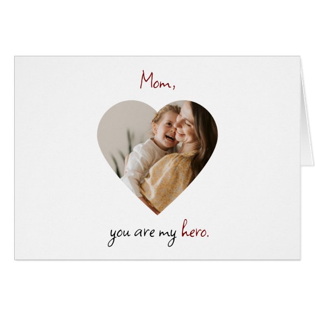Custom Mother's Day Card - 'Mama, du bist mein Hel (Vorderseite (Horizontal))