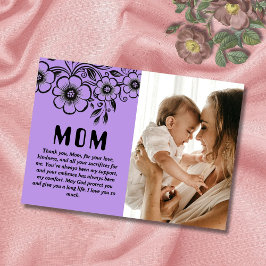 Custom Mother's Day Gift and Loving Message Feiertagskarte
