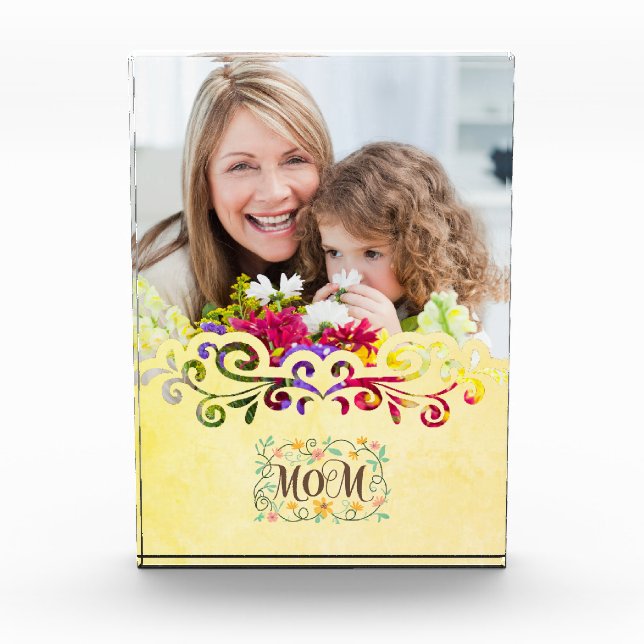 Custom Mother's Day  Photo Fotoblock (Vorderseite)