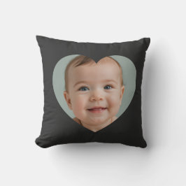 Custom mothers day photo heart mask Throw Pillow Kissen
