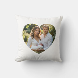 Custom mothers day photo heart mask Throw Pillow Kissen