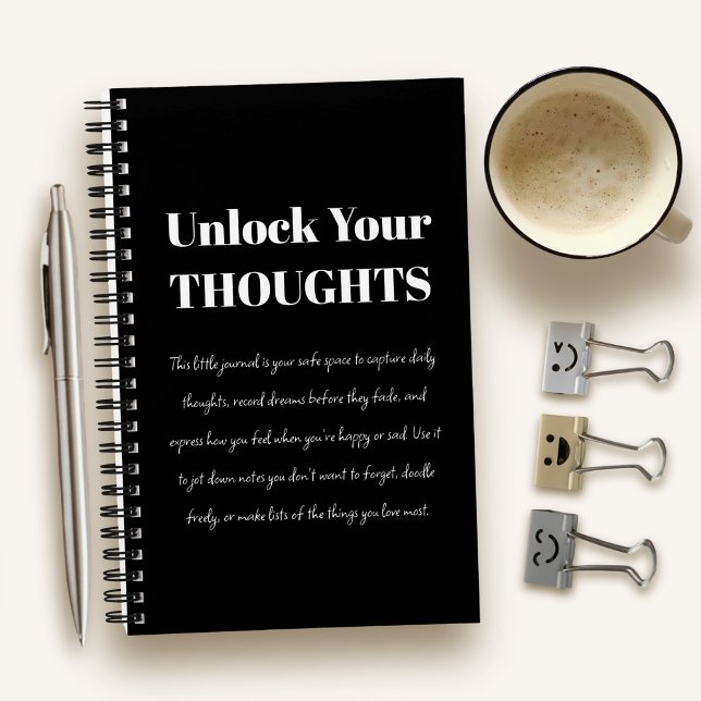 Custom Motivational Journal | Unlock Your Thoughts Notizbuch (Von Creator hochgeladen)