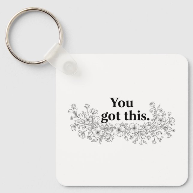 Custom Motivational Keychain Schlüsselanhänger (Vorderseite)