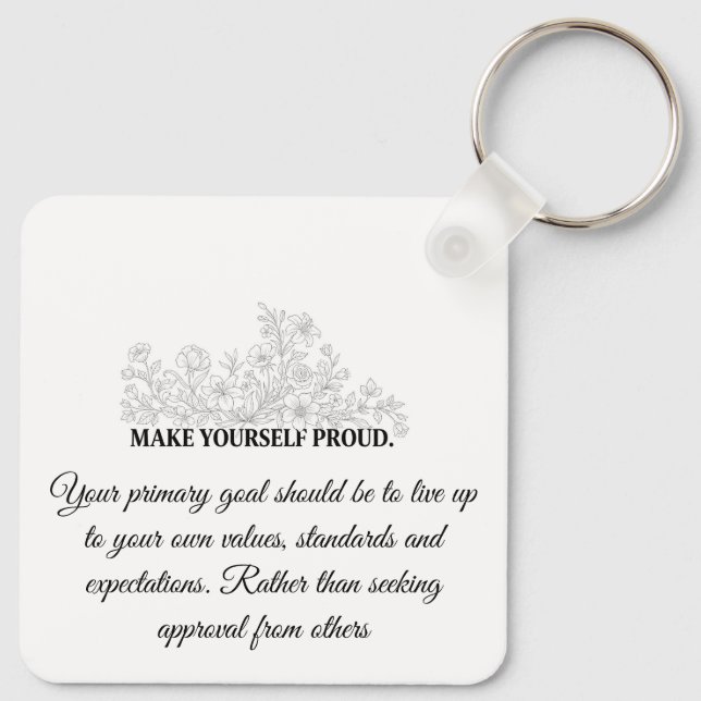 Custom Motivational Keychain Schlüsselanhänger (Rückseite)