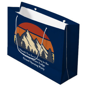 Custom Mountain Sunset Nature Retreat Blue Große Geschenktüte