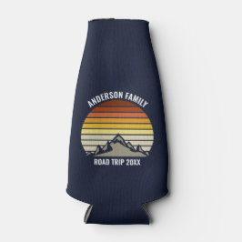 Custom Mountain Sunset Navy Blue Flaschenkühler