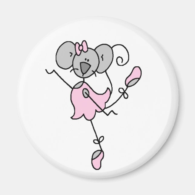 Custom Mouse Ballerina Magnet (Vorne)