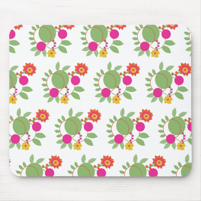 Custom Mouse Hippy Floral Garden Mousepad (Vorne)