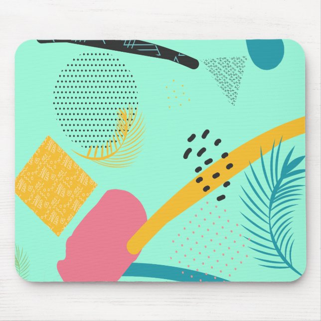 Custom Mouse Pad Abstrakt Aquamarine Tropische Kun Mousepad (Vorne)