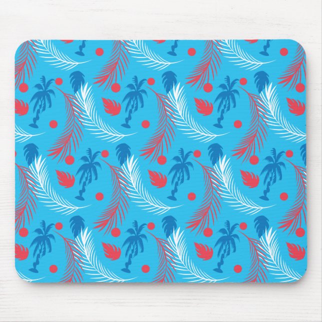 Custom Mouse Pad Tropical Patriotic Red Blue Mousepad (Vorne)