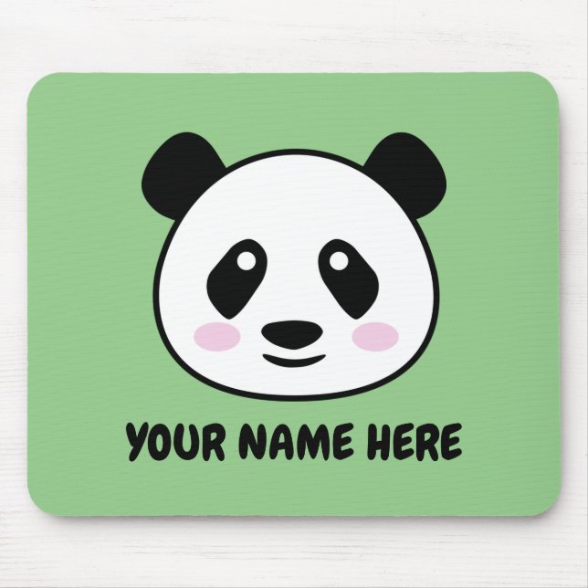 Custom Mouse Pad with cute panda bear drawing Mousepad (Vorne)