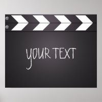Custom Movie Director Clapboard Your Text Poster