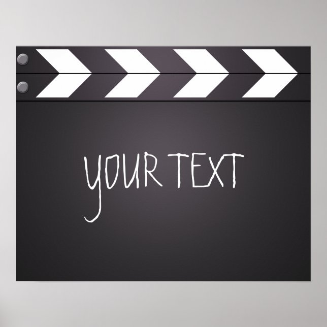 Custom Movie Director Clapboard Your Text Poster (Vorne)