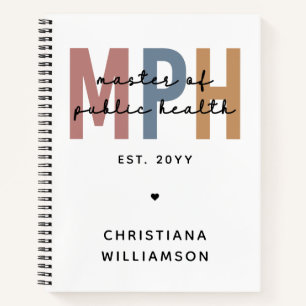 Custom MPH Master of Public Health Abschluss Notizbuch