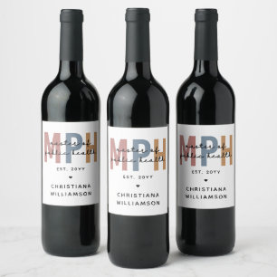Custom MPH Master of Public Health Abschluss Weinetikett