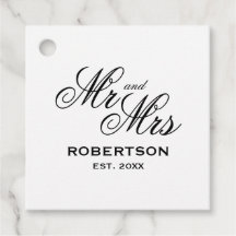 Custom Mr. and Mrs. newlyweds Gastgeschenk Hochzei