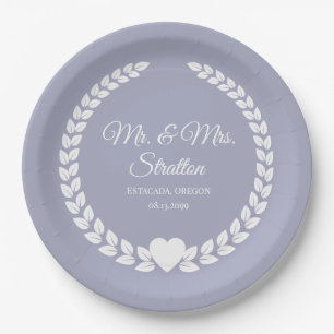 Custom Mr. & Mrs. Bride und Groom neu verheiratet Pappteller