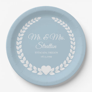 Custom Mr. & Mrs. Bride und Groom neu verheiratet Pappteller
