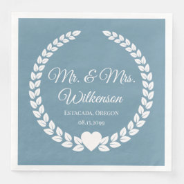 Custom Mr. & Mrs. Bride und Groom neu verheiratet Serviette