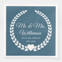 Custom Mr. & Mrs. Bride und Groom neu verheiratet Serviette