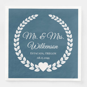 Custom Mr. & Mrs. Bride und Groom neu verheiratet Serviette