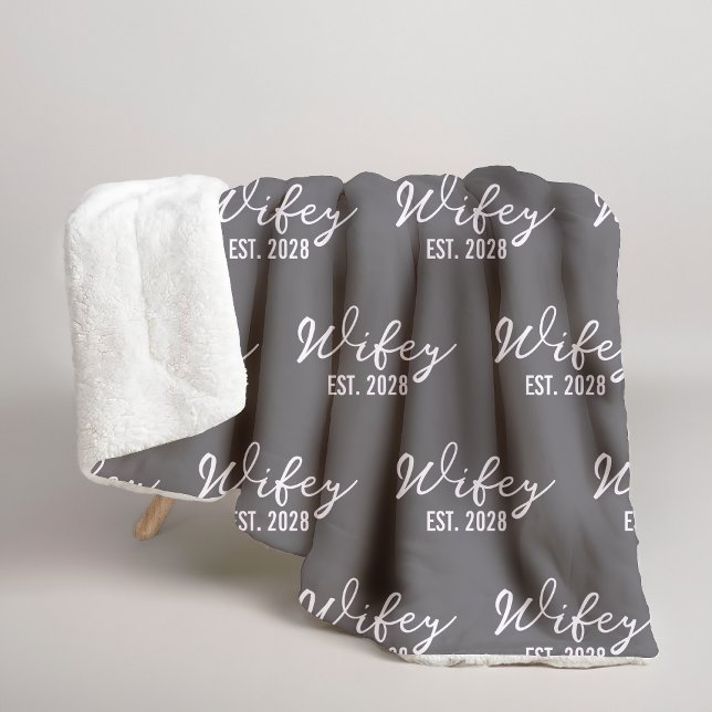 Custom Mr & Mrs Charcoal Blanket, Newlyweds Gift Sherpadecke (Von Creator hochgeladen)