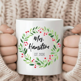 Custom Mr & Mrs Christmas Mug for Newlywed Gift Kaffeetasse