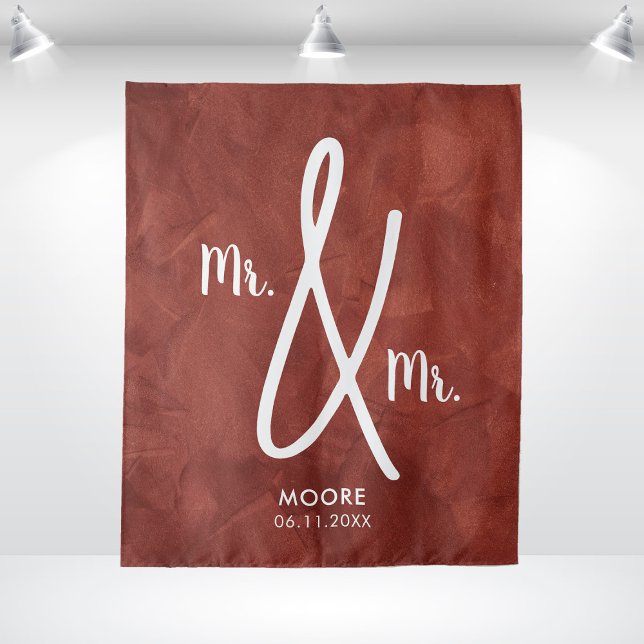 Custom Mr. und Mr. Boho Backdrop Gay Wedding Wandteppich (Custom Mr and Mr Boho Backdrop Gay Wedding
)