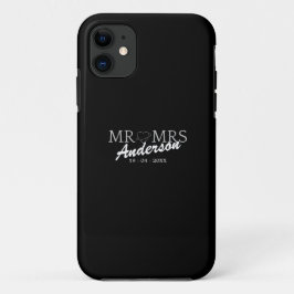 Custom Mr. und Mrs. Wedding Familiengeschenk Case-Mate iPhone Hülle