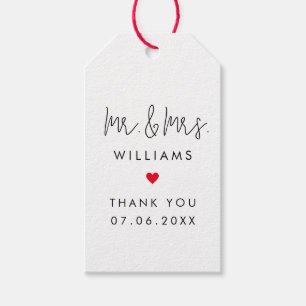 Custom Mr. Wedding Guest Favors Vielen Dank Geschenkanhänger