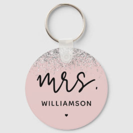 Custom Mrs. | Elegant Wedding Glitzer Confetti Schlüsselanhänger