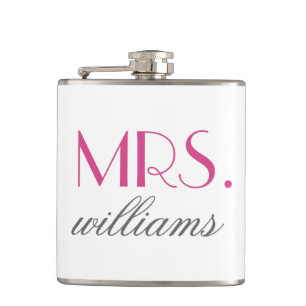 Custom Mrs Wedding Flask Überbrückungsgeschenke Flachmann