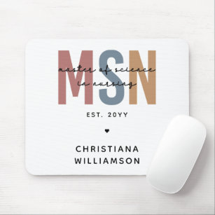 Custom MSN Master of Science in Nursing Abschluss Mousepad