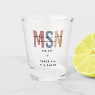 Custom MSN Master of Science in Nursing Abschluss Schnapsglas