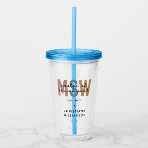 Custom MSW Master of Social Work Retro Abschluss Acryltrinkbecher