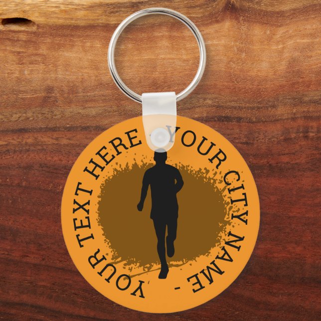 Custom mud run event keychain gift schlüsselanhänger (Vorderseite)