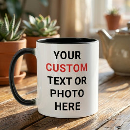 Custom Mug | Add Text, Photo, Logo or Design Here Tasse