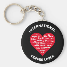 Custom Multilingual COFFEE LOVER Schlüsselanhänger