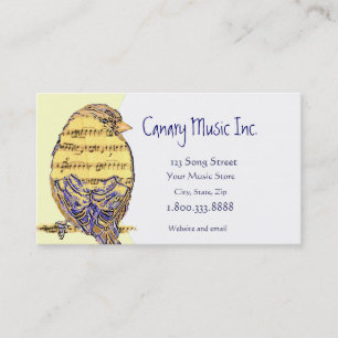 Custom Music & Bird Business Card Visitenkarte