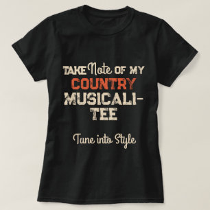Custom Music Notieren Sie sich mein LAND Musicali- T-Shirt